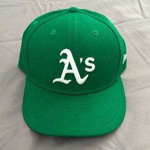 Green New Era A’s 59Fifty Fitted Hat